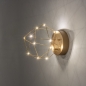 Foto 74976-12: Design plafondlamp in mat messing met unieke led verlichting 