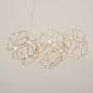 Foto 74978-4 schuinaanzicht: Design led hanglamp met prisma-vormen en kleine led lampen