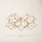 Foto 74980-1 maatindicatie: onde design led hanglamp met prisma-vormen en kleine led lampen