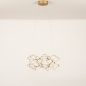 Foto 74980-10 onderaanzicht: onde design led hanglamp met prisma-vormen en kleine led lampen