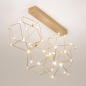 Foto 74981-3 schuinaanzicht: Design led plafondlamp met prisma-vormen en kleine led lampen