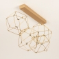 Foto 74981-4 schuinaanzicht: Design led plafondlamp met prisma-vormen en kleine led lampen