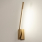 Foto 74987-4 schuinaanzicht: Minimalistische led wandlamp in goud met draaibare slanke buis 