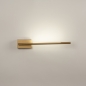 Foto 74987-6 vooraanzicht: Minimalistische led wandlamp in goud met draaibare slanke buis 