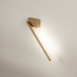 Foto 74987-7 schuinaanzicht: Minimalistische led wandlamp in goud met draaibare slanke buis 
