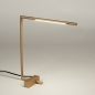Foto 74991-2 schuinaanzicht: Minimalistische led bureaulamp in goud/messing