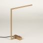Foto 74991-7 schuinaanzicht: Minimalistische led bureaulamp in goud/messing