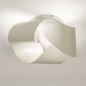 Foto 74999-3 onderaanzicht: Beige plafondlamp van metaal met ingebouwde dimbare led verlichting