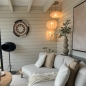 Foto 75002-20: Japandi hanglamp met drie lampion lampen in taupe
