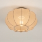 Foto 75007-5 onderaanzicht: Kleine plafondlamp lampion van taupe stof in japandi stijl