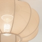 Foto 75007-7 detailfoto: Kleine plafondlamp lampion van taupe stof in japandi stijl