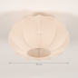 Foto 75008-11: Kleine plafondlamp lampion van beige stof in japandi stijl