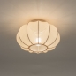 Foto 75008-2 onderaanzicht: Kleine plafondlamp lampion van beige stof in japandi stijl