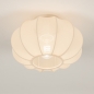 Foto 75008-3 onderaanzicht: Kleine plafondlamp lampion van beige stof in japandi stijl