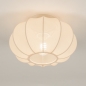 Foto 75008-4 onderaanzicht: Kleine plafondlamp lampion van beige stof in japandi stijl