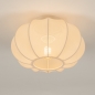 Foto 75008-5 onderaanzicht: Kleine plafondlamp lampion van beige stof in japandi stijl