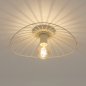 Foto 75011-4 onderaanzicht: Beige draadlamp van metaal in organische vorm voor aan het plafond 