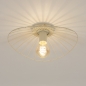Foto 75011-5 onderaanzicht: Beige draadlamp van metaal in organische vorm voor aan het plafond 