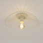 Foto 75011-6 onderaanzicht: Beige draadlamp van metaal in organische vorm voor aan het plafond 
