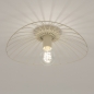 Foto 75011-7 onderaanzicht: Beige draadlamp van metaal in organische vorm voor aan het plafond 