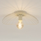 Foto 75011-8 onderaanzicht: Beige draadlamp van metaal in organische vorm voor aan het plafond 