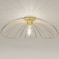 Foto 75014-3 onderaanzicht: Grote draadlamp in goud voor aan het plafond