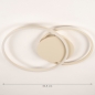 Foto 75021-1 maatindicatie: Beige led plafondlamp met twee cirkels