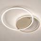 Foto 75021-3 onderaanzicht: Beige led plafondlamp met twee cirkels