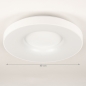 Foto 75030-1 vooraanzicht: Ronde led plafondlamp wit dimbaar met afstandsbediening