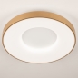 Foto 75032-4 vooraanzicht: Ronde led plafondlamp rond in mat goud dimbaar met afstandsbediening