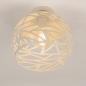 Foto 75040-4 vooraanzicht: Beige plafondlamp bol van metaal met openingen