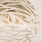Foto 75040-7 detailfoto: Beige plafondlamp bol van metaal met openingen