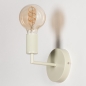 Foto 75045-10 schuinaanzicht: Beige fitting wandlamp van metaal E27 