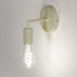 Foto 75045-3 schuinaanzicht: Beige fitting wandlamp van metaal E27 