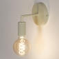 Foto 75045-5 schuinaanzicht: Beige fitting wandlamp van metaal E27 
