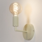 Foto 75045-6 schuinaanzicht: Beige fitting wandlamp van metaal E27 
