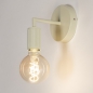 Foto 75045-7 schuinaanzicht: Beige fitting wandlamp van metaal E27 