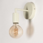 Foto 75045-8 schuinaanzicht: Beige fitting wandlamp van metaal E27 