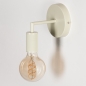 Foto 75045-9 schuinaanzicht: Beige fitting wandlamp van metaal E27 