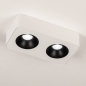 Foto 75059-4 onderaanzicht: Dubbele led plafondspot in wit met zwart met dimbare led verlichting