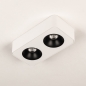 Foto 75059-6 niet_in_feed: Dubbele led plafondspot in wit met zwart met dimbare led verlichting
