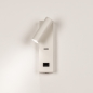 Foto 75072-4 schuinaanzicht: Bedlamp met verstelbare led spot en USB-poort 