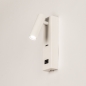 Foto 75072-5 vooraanzicht: Bedlamp met verstelbare led spot en USB-poort 
