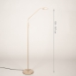 Foto 75078-1: Beigefarbene Stehleuchte mit flexiblem Arm und dimmbarer LED-Beleuchtung
