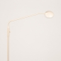Foto 75078-9: Beigefarbene Stehleuchte mit flexiblem Arm und dimmbarer LED-Beleuchtung