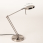 Foto 75080-1: Moderne Schreibtischleuchte aus Stahl mit mattiertem Glas, flexiblem Arm und dimmbarer LED-Beleuchtung