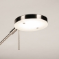 Foto 75080-10: Moderne Schreibtischleuchte aus Stahl mit mattiertem Glas, flexiblem Arm und dimmbarer LED-Beleuchtung