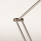 Foto 75080-12: Moderne Schreibtischleuchte aus Stahl mit mattiertem Glas, flexiblem Arm und dimmbarer LED-Beleuchtung