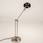 Foto 75080-4: Moderne Schreibtischleuchte aus Stahl mit mattiertem Glas, flexiblem Arm und dimmbarer LED-Beleuchtung