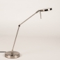 Foto 75080-7: Moderne Schreibtischleuchte aus Stahl mit mattiertem Glas, flexiblem Arm und dimmbarer LED-Beleuchtung